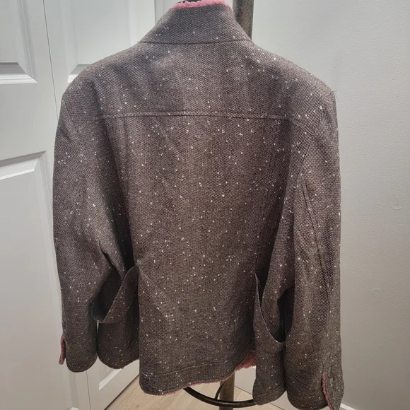 Women's Pink and Brown Jacket - Picture 10 of 11